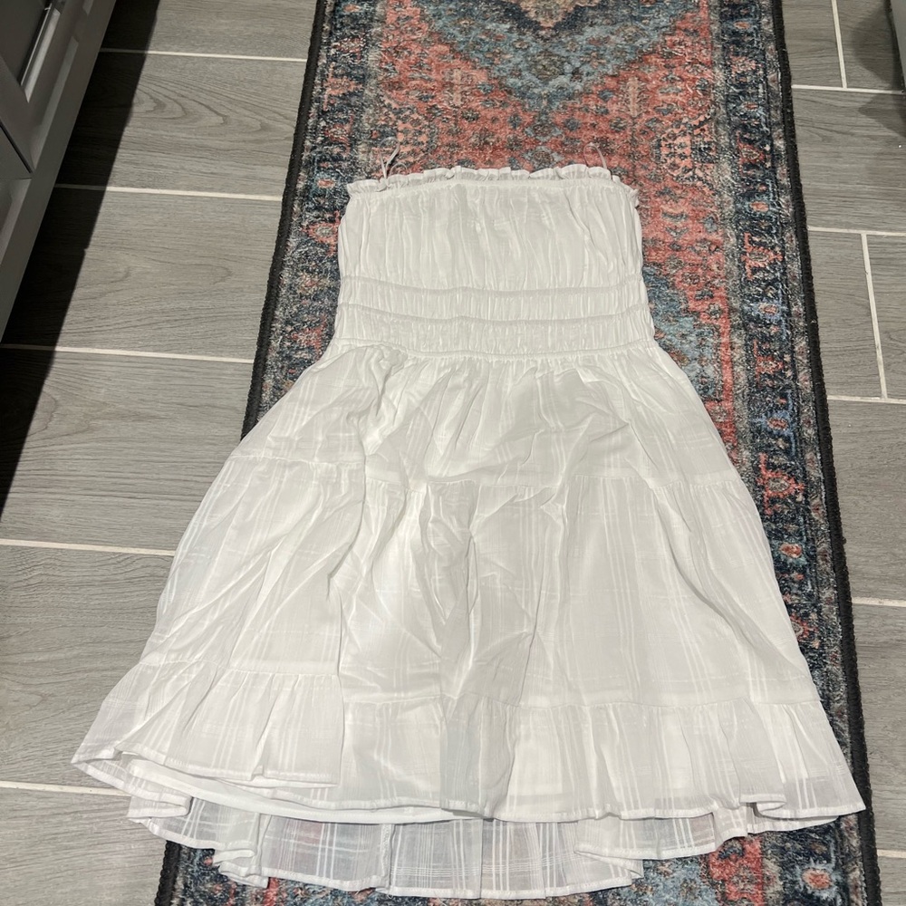 Strapless White Dress - Picture 1 of 3